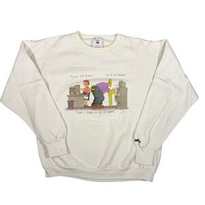Vintage 90s Computer The 5th Wave by Rich Tennant Graphic Sweatshirt‎ XL